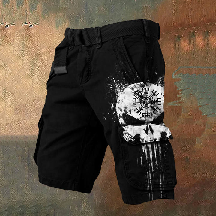 WorldNorse Vegvisir Skull Cargo Shorts - US/UK/AU50，EU60 (5XL) - image 1
