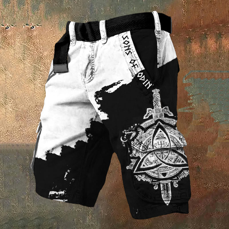 WorldNorse Sons of Odin Triquetra Cargo Shorts - US/UK/AU50，EU60 (5XL) - image 1