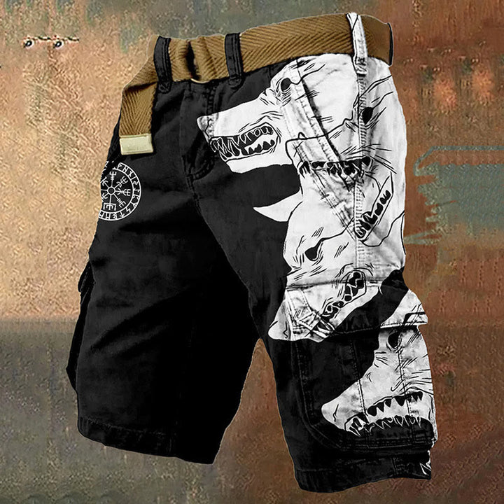 WorldNorse Fenrir Wolves Roar Cargo Shorts - US/UK/AU50，EU60 (5XL) - image 1