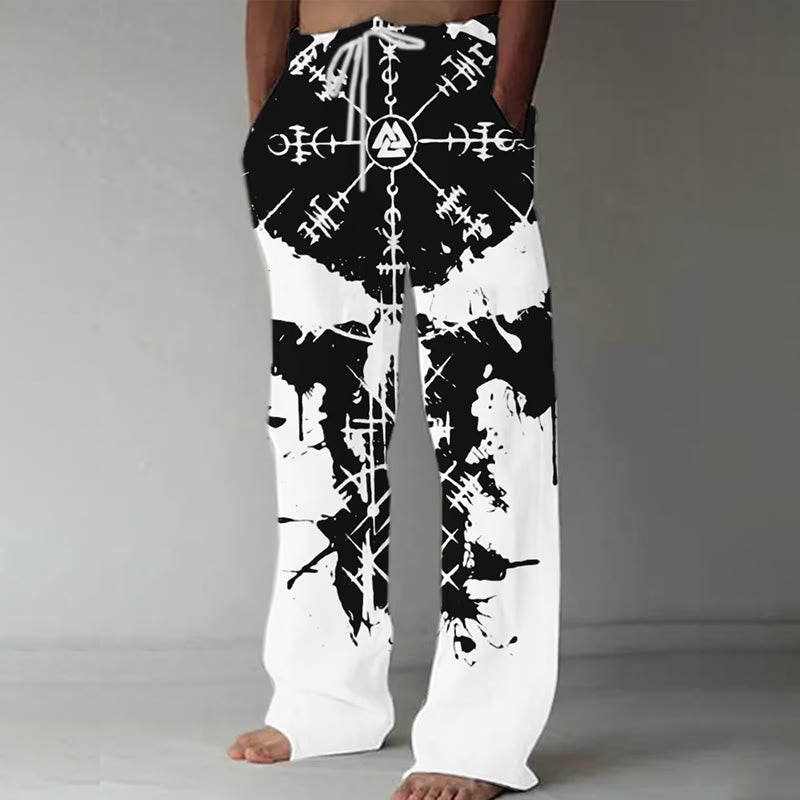 WorldNorse Viking Vegvisir Valknut Casual Pants - Black - US/UK/AU52，EU62 (6XL) - image 2