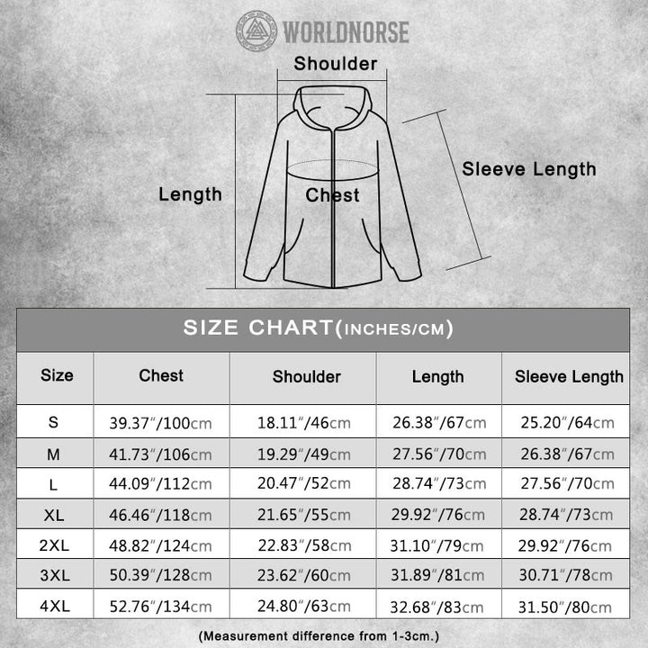 WorldNorse Raven Vegvisir Valknut Hooded Jacket