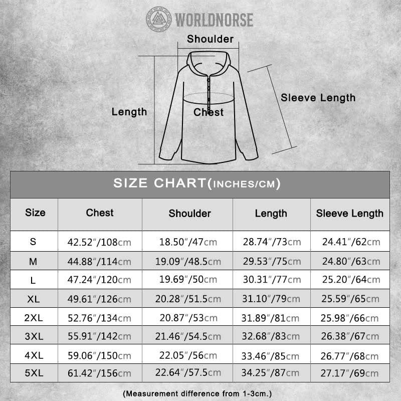 WorldNorse Triple Horn of Odin Raven Hooded Shirt