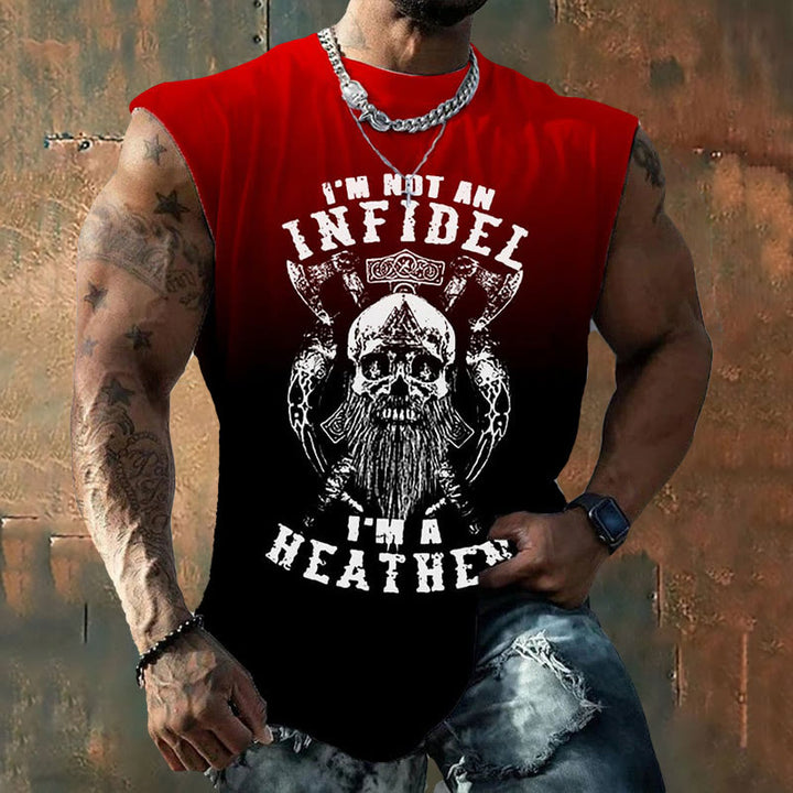 WorldNorse I'm Not An Infidel Axe Valknut Vest - US/UK/AU50，EU60 (5XL) - image 0
