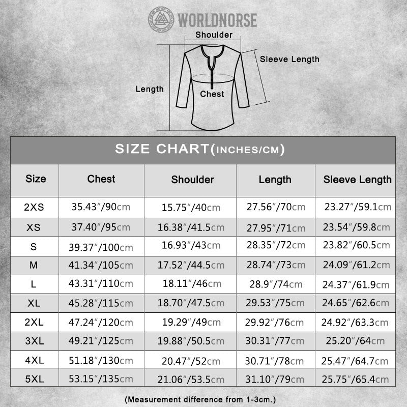 WorldNorse Valknut Yggdrasil Vegvisir Rune Triple Horn of Odin Long Sleeve T-Shirt
