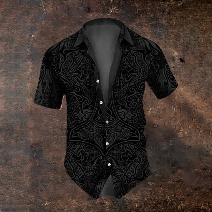 WorldNorse Thor's Hammer Mjolnir Short Sleeve Shirt