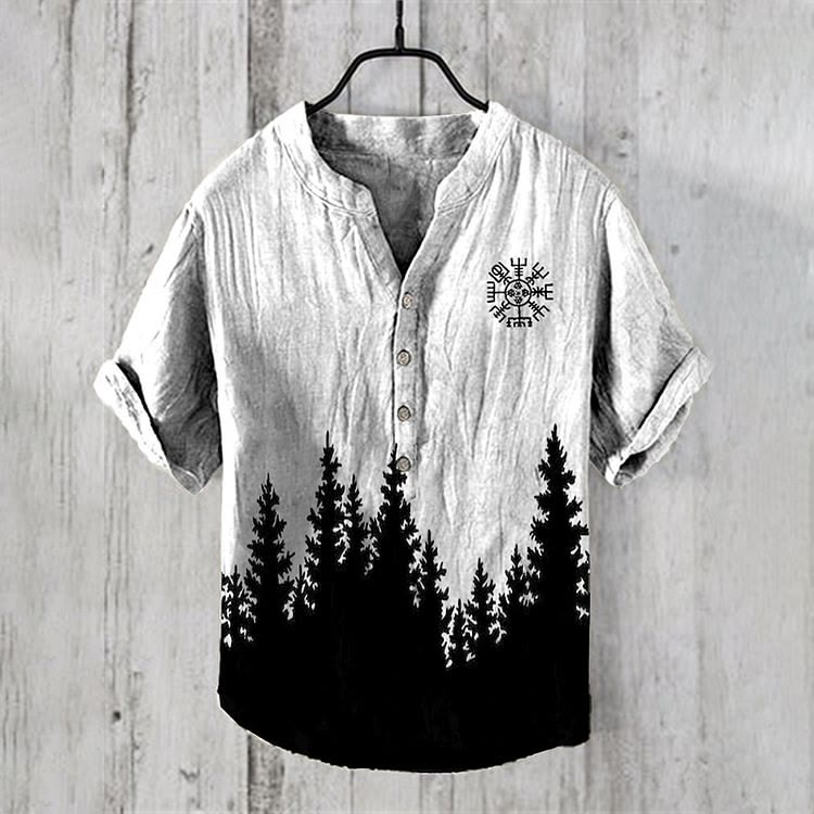 WorldNorse Vegvisir Forest Casual Shirt - US/UK/AU50，EU60 (5XL) - image 0