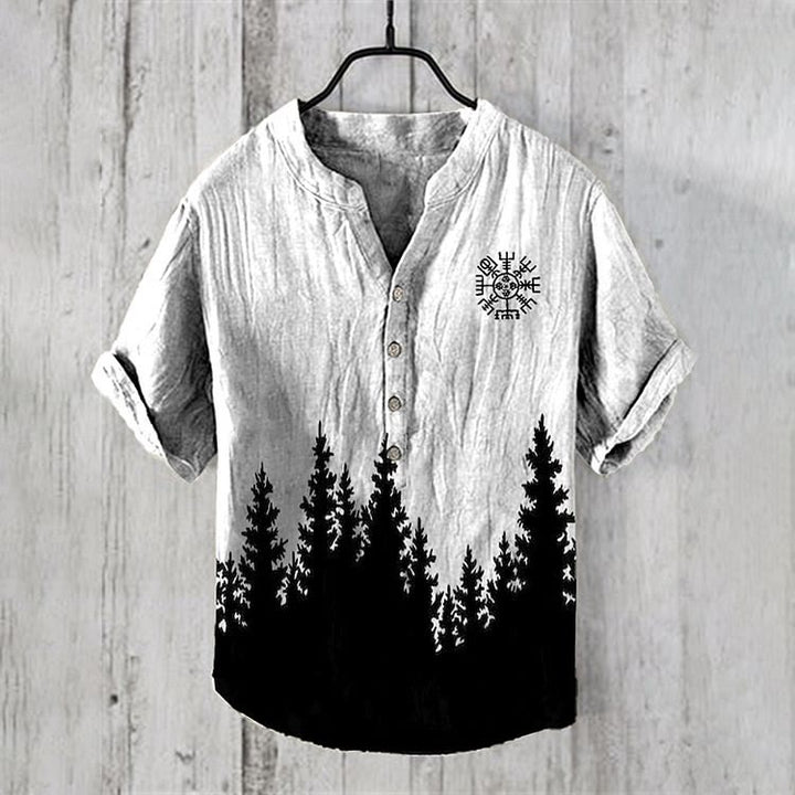WorldNorse Vegvisir Forest Casual Shirt - US/UK/AU50，EU60 (5XL) - image 0