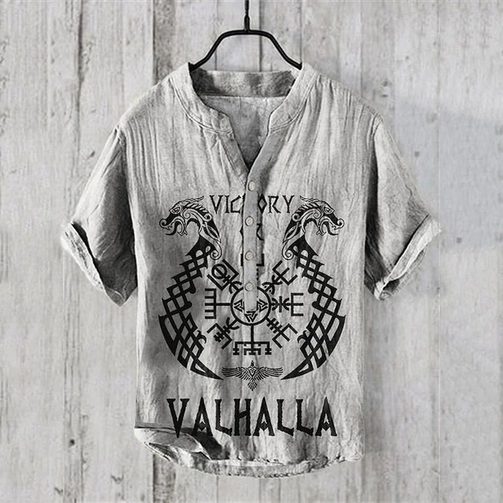 WorldNorse Victory Valhalla Norse Dragon Casual Shirt - Grey - US/UK/AU50，EU60 (5XL) - image 3