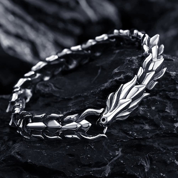 WorldNorse Handcrafted 925 Silver Protection Force Dragon Bracelet - image 13