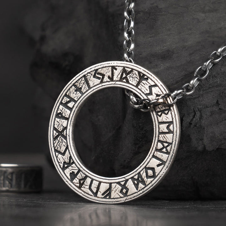 WorldNorse 925 Sterling Silver Runes Necklace