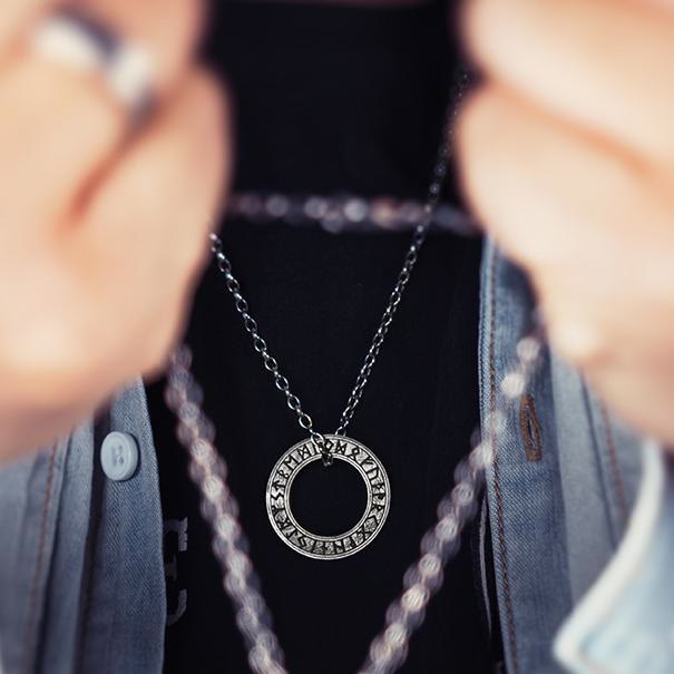 WorldNorse 925 Sterling Silver Runes Necklace