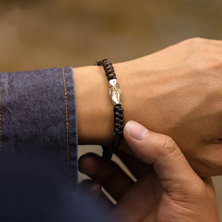 WorldNorse 925 Sterling Silver Wishing Stone Bracelet