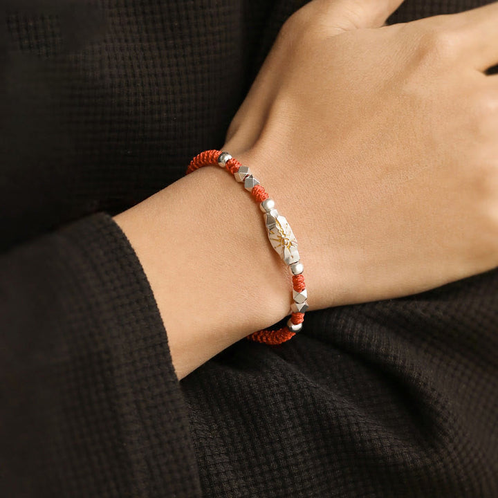 WorldNorse 925 Sterling Silver Wish Emblem Hammered Braceket - image 2