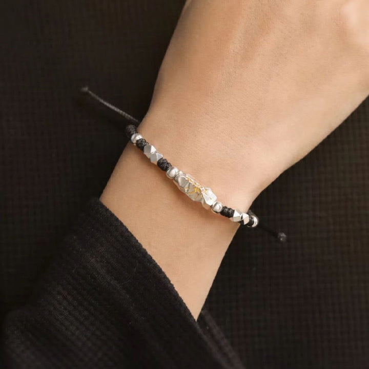 WorldNorse 925 Sterling Silver Wish Emblem Hammered Braceket - image 7