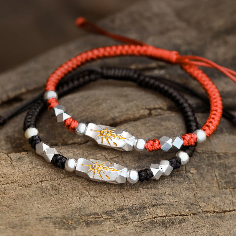 WorldNorse 925 Sterling Silver Wish Emblem Hammered Braceket - image 0