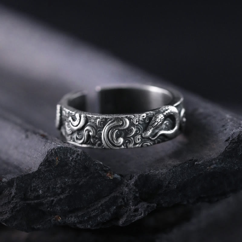 WorldNorse 925 Sterling Silver Retro Snake Ring