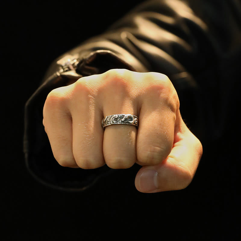 WorldNorse 925 Sterling Silver Retro Snake Ring