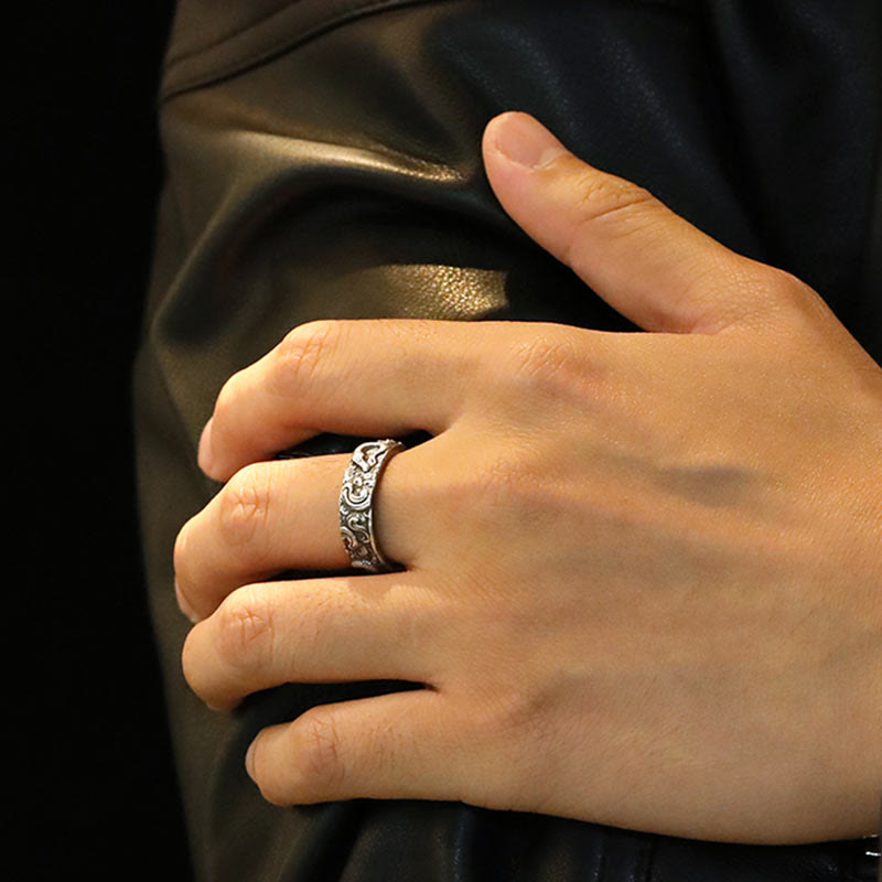 WorldNorse 925 Sterling Silver Retro Snake Ring