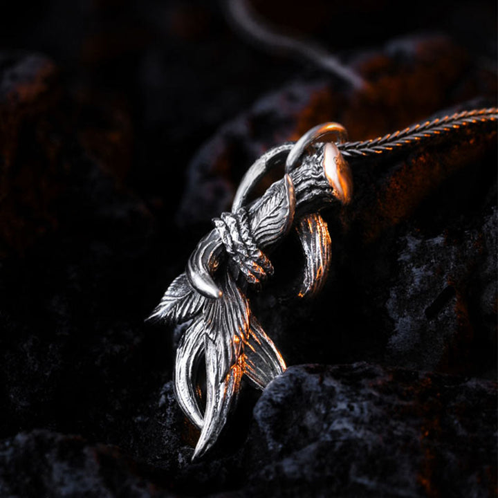 WorldNorse 925 Sterling Silver Deer Horns Necklace
