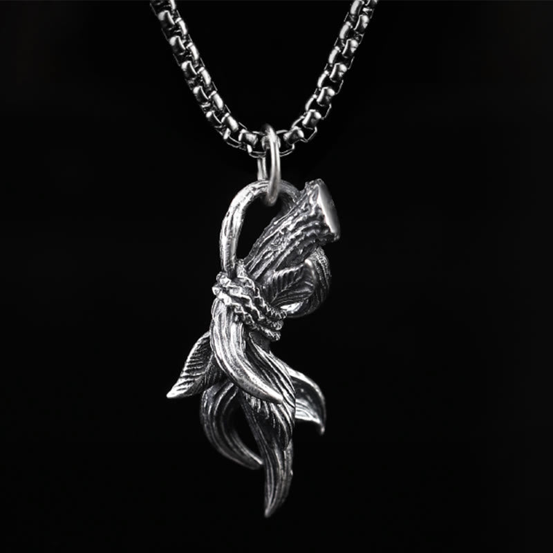 WorldNorse Handcrafted 925 Silver Deer Horns Necklace - With 60cm Titanium Steel Square Chain - image 9