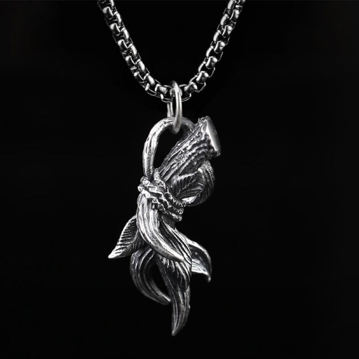 WorldNorse Handcrafted 925 Silver Deer Horns Necklace - With 60cm Titanium Steel Square Chain - image 9