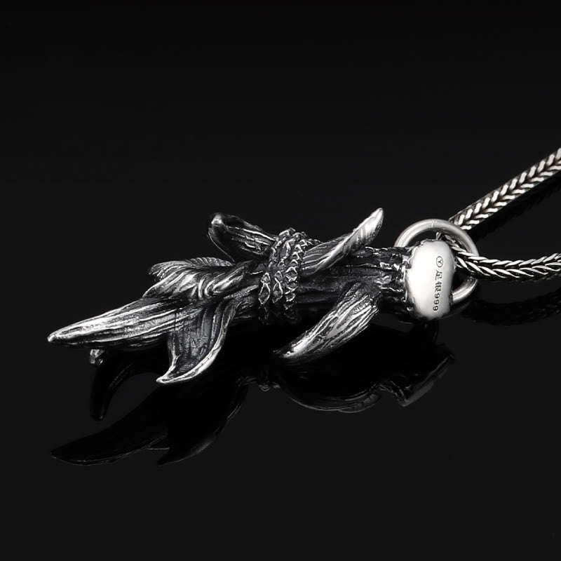 WorldNorse 925 Sterling Silver Deer Horns Necklace