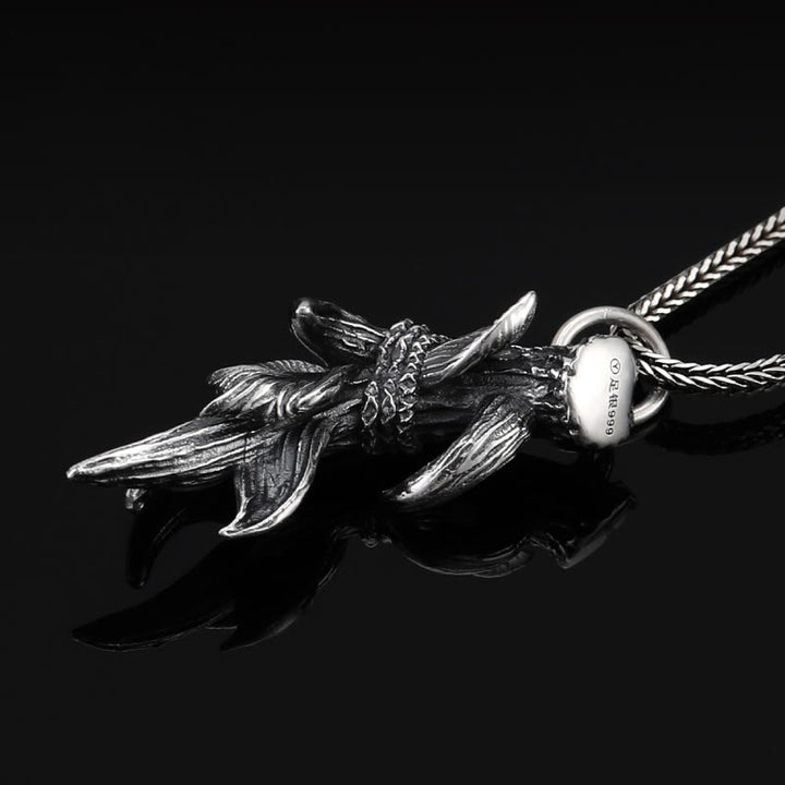 WorldNorse 925 Sterling Silver Deer Horns Necklace