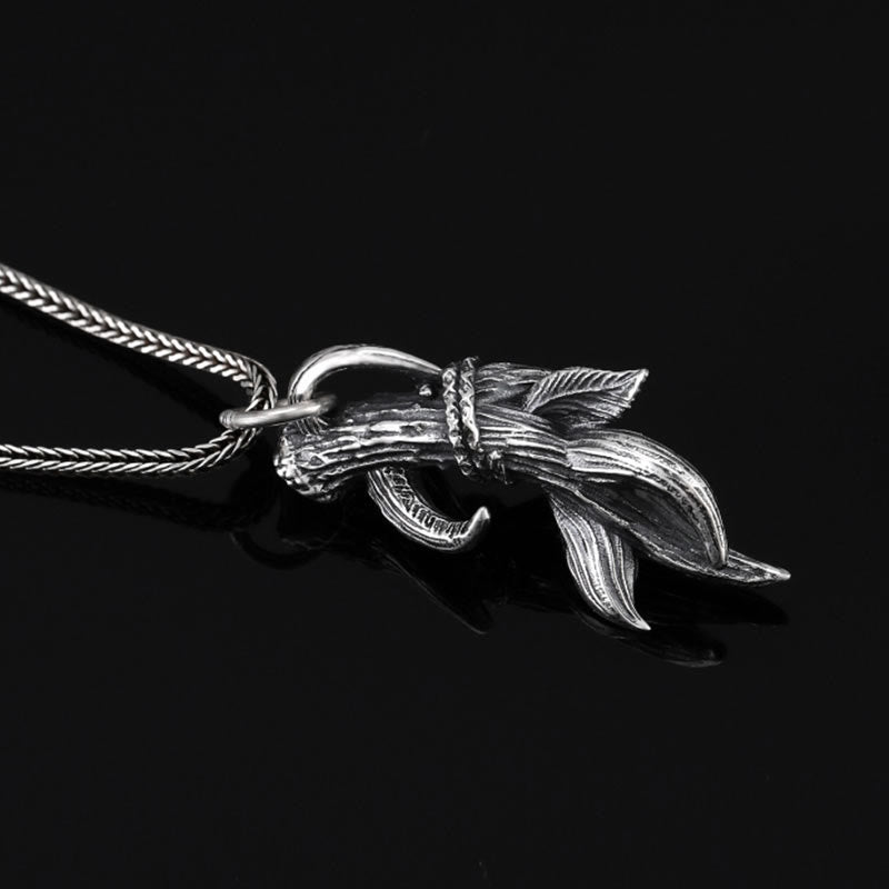 WorldNorse 925 Sterling Silver Deer Horns Necklace