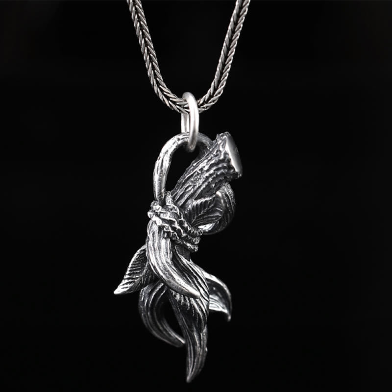WorldNorse 925 Sterling Silver Deer Horns Necklace
