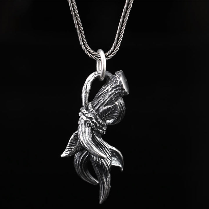WorldNorse 925 Sterling Silver Deer Horns Necklace