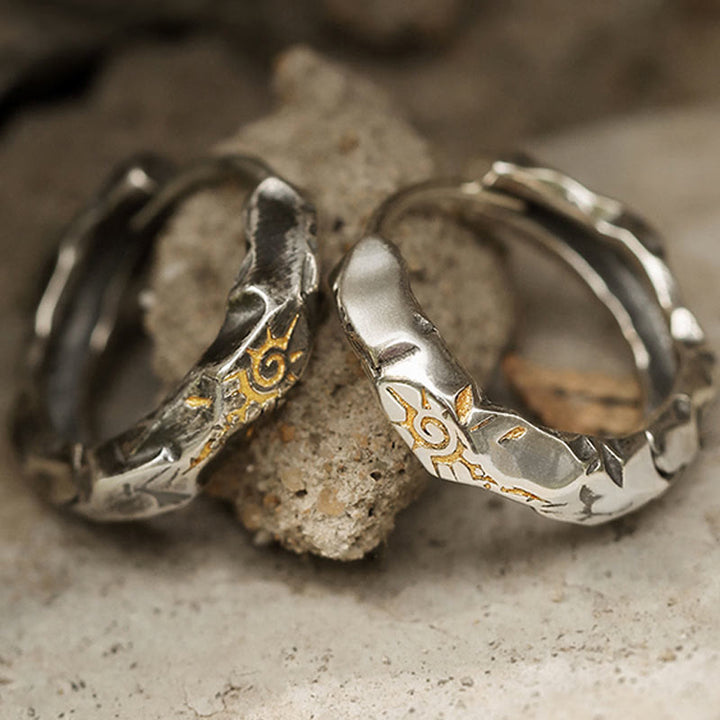 WorldNorse 925 Sterling Silver Wish Emblem Hammered Earrings - image 12