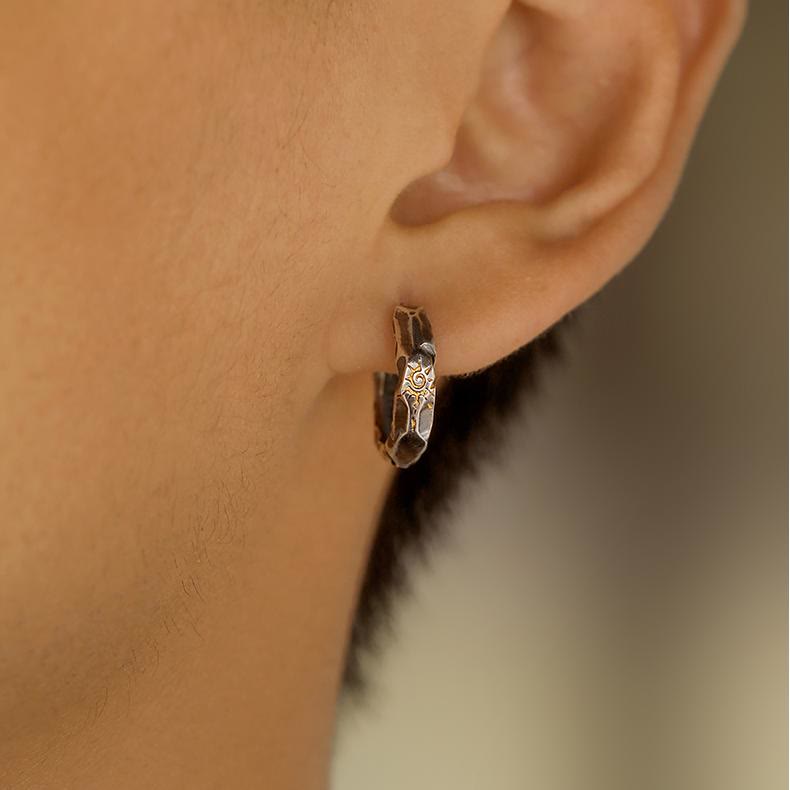 WorldNorse Handcrafted 925 Silver Wish Emblem Hammered Earrings - image 2