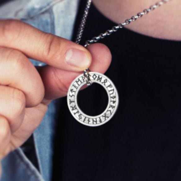 WorldNorse 925 Sterling Silver Runes Necklace