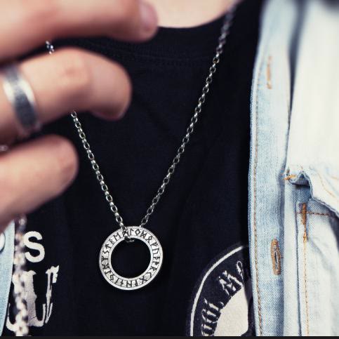 WorldNorse 925 Sterling Silver Runes Necklace
