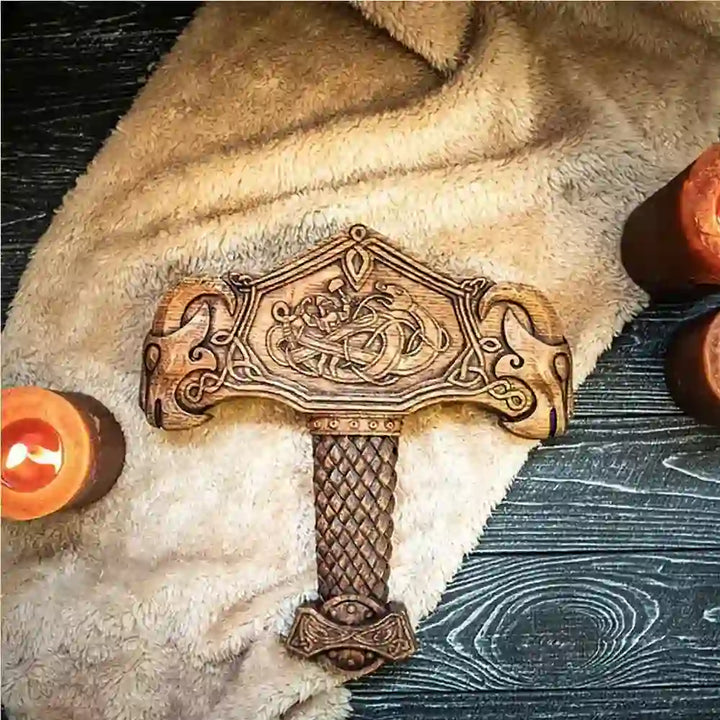 WorldNorse Viking Thor Hammer Mjolnir Resin Sculpture