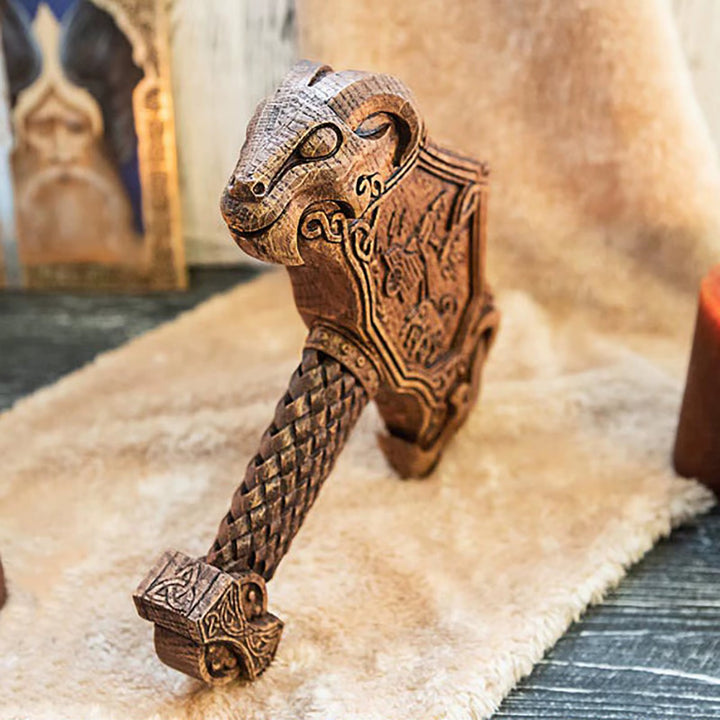 WorldNorse Viking Thor Hammer Mjolnir Resin Sculpture