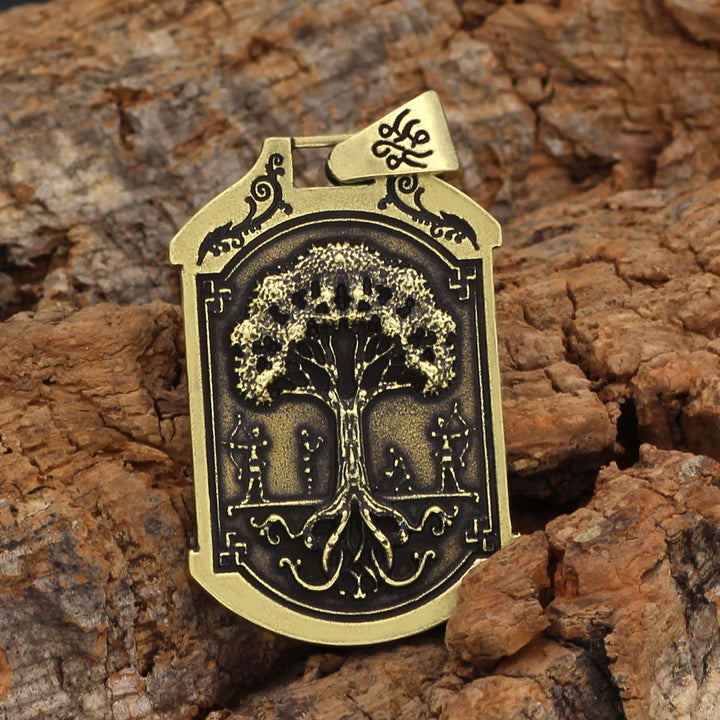 WorldNorse Celtic Wolf Odin's Symbol Yggdrasil Necklace