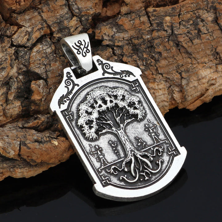 WorldNorse Celtic Wolf Odin's Symbol Yggdrasil Necklace