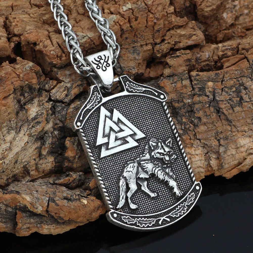 WorldNorse Celtic Wolf Odin's Symbol Yggdrasil Necklace