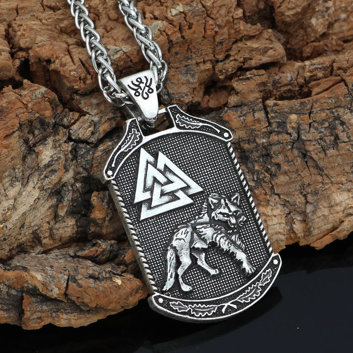 WorldNorse Celtic Wolf Odin's Symbol Yggdrasil Necklace