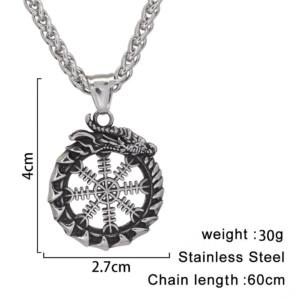 WorldNorse Norse Dragon  Helm of Awe Necklace
