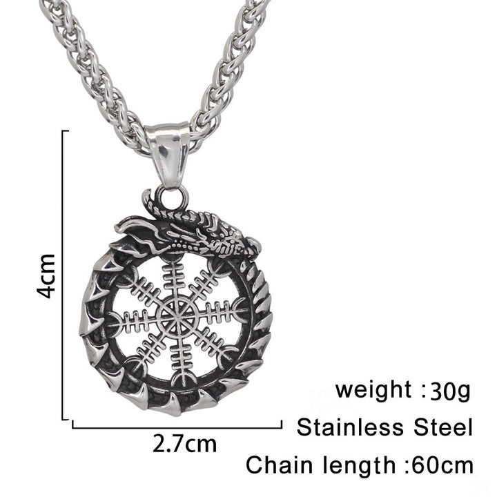 WorldNorse Norse Dragon  Helm of Awe Necklace