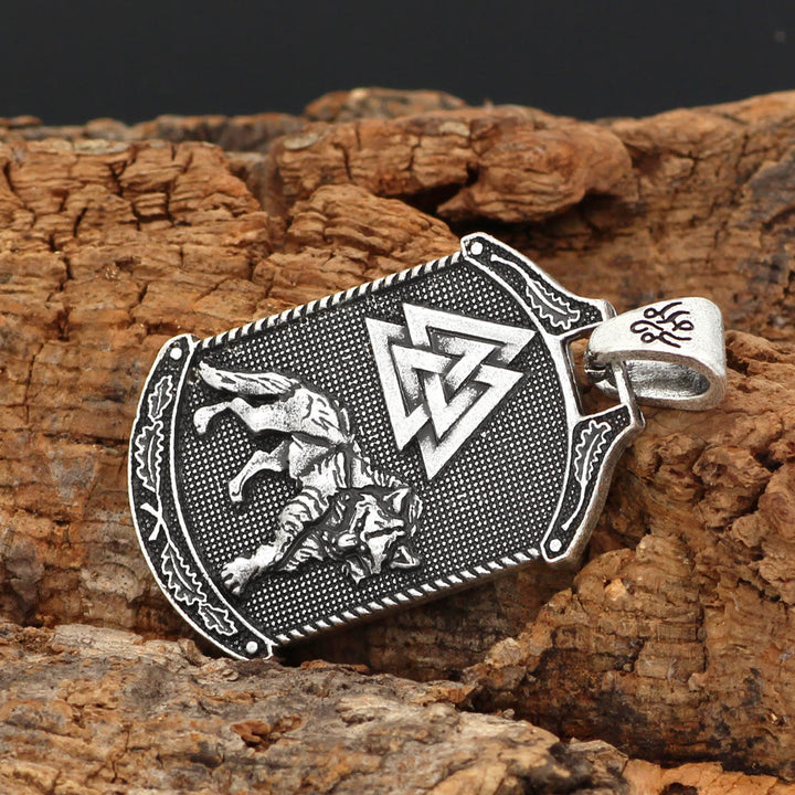 WorldNorse Celtic Wolf Odin's Symbol Yggdrasil Necklace