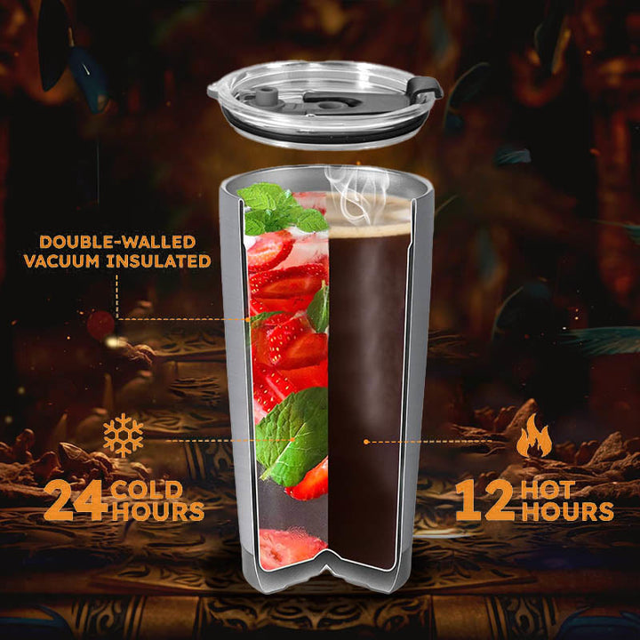WorldNorse Odin Mjolnir Celtic Knot Viking Tumbler
