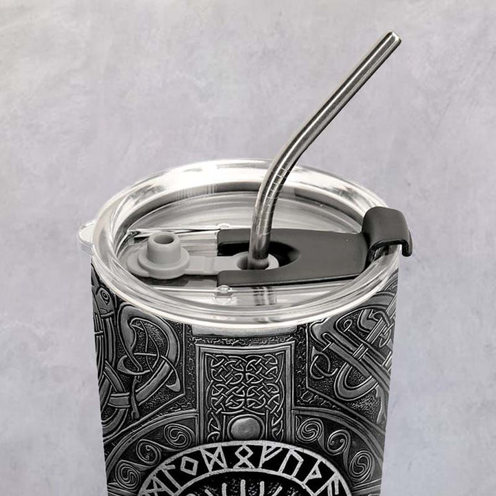 WorldNorse Vegvisir Celtic Knot Drinkware Tumbler