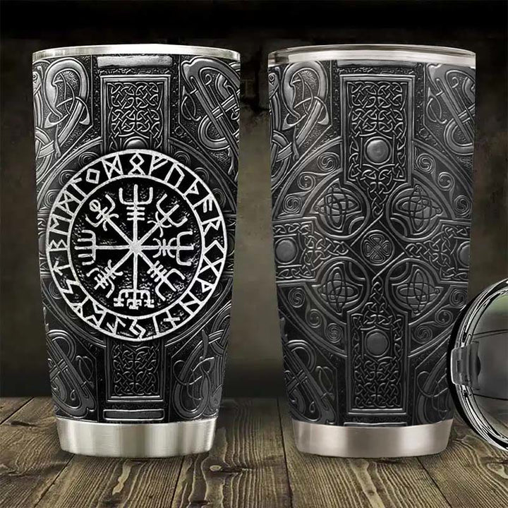 WorldNorse Vegvisir Celtic Knot Drinkware Tumbler