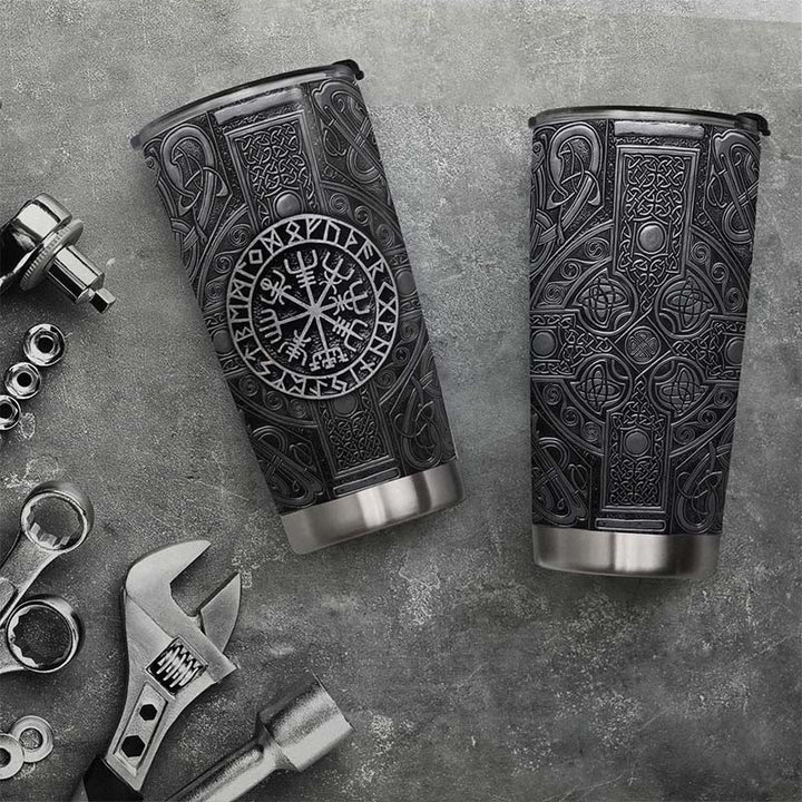 WorldNorse Vegvisir Celtic Knot Drinkware Tumbler