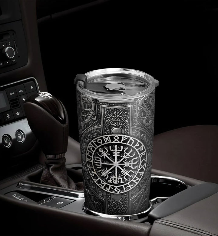 WorldNorse Vegvisir Celtic Knot Drinkware Tumbler
