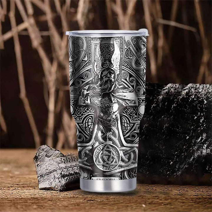 WorldNorse Norse Gods Odin Mjolnir Tumbler