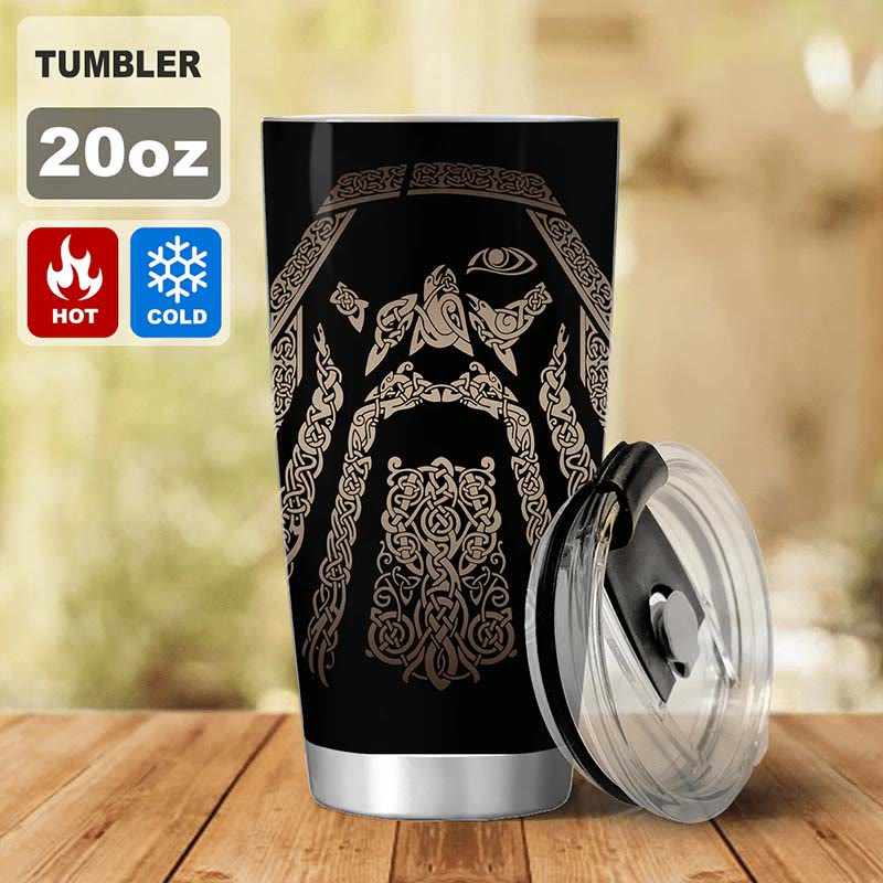 WorldNorse Beard Valhalla Norse Mythology Warrior Tumbler